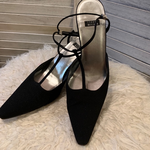 Stuart Weitzman T strap satin heel - Picture 4 of 4